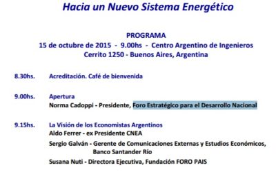 Seminario: “Energías Renovables. Hacia un nuevo sistema energético”